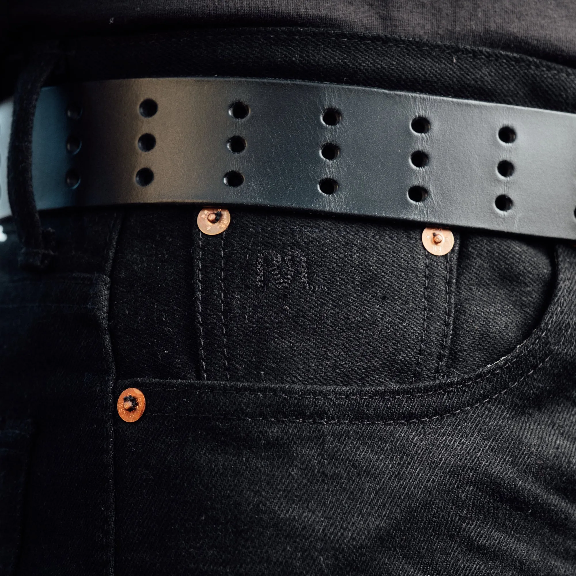 The Black Acre Scoundrel Dual Prong Belt Black