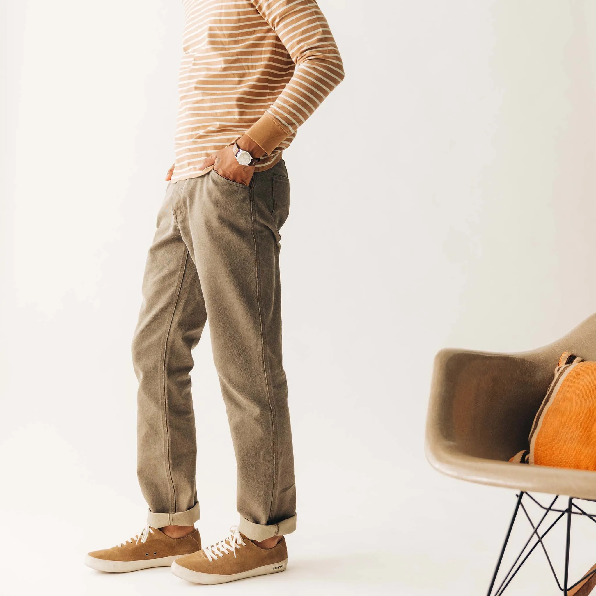 The Camp Pant in Stone Chipped Canvas