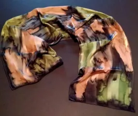 Willow Hand Painted Silk Scarf