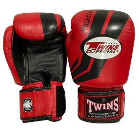 泰拳拳套 Thai Boxing Gloves : Twins Special BOXING GLOVES FBGVL3-43 Black Red